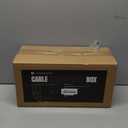 Extra Large Cable Management Box, Wood Cord Hider Box & Organizer for Power Strip, TV Wires & Desk Cable Storage (Walnut Varnished)