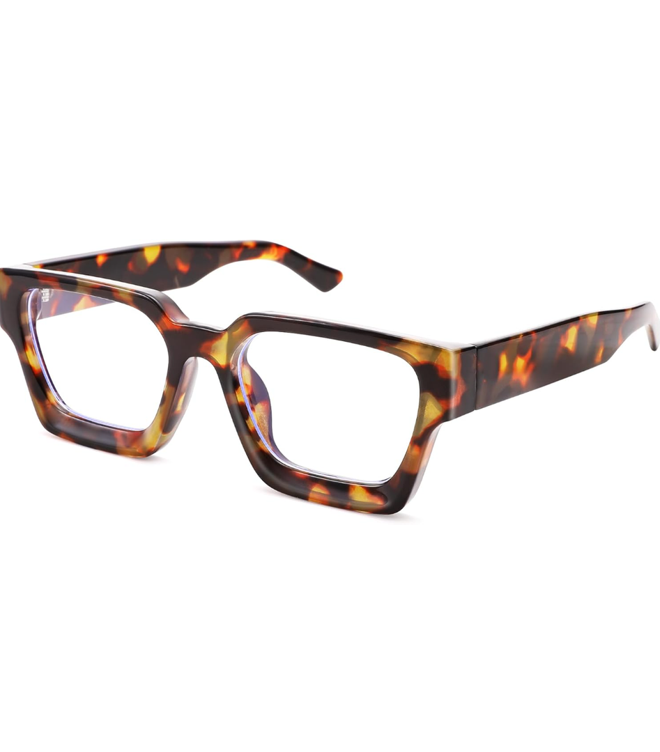 Blue Light Glasses for Women - Computer Glasses 99% Blue Light Blocking - Fashion Rectangle TR90 Frame Eyeglasses