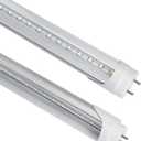 LightingWill LED T8 Light Tube 3FT, Daylight White 5000K, Dual-End Powered Ballast Bypass, 1600Lumens 15W (32W Fluorescent Equivalent), Clear Cover, AC85-265V Lighting Tube Fixtures, 4 Pack