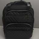 KROSER Carry On Underseat Multi-functional, 16-inch Underseater Lightweight Overnight Suitcase for Men Women, Black