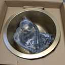 Gold Round RV Sink 14 Inch Undermount Kitchen Single Bowl Sink, SUS304 Stainless Steel Bar Counter Small Sink With Accessories (Gold, 14.2x14.2in)