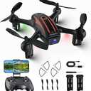 Drones for Kids 8-12, Drone with Camera 1080P for Kids Adults, FPV Drone with 2 Batteries, Mini Drone Gesture Photo, Wifi RC Quadcopter, 3 Speed Mode, 3D Flips, Altitude Hold, Kids Drones for Boys