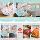 5-Size Reusable Beeswax Bowl Covers for Bread Proofing, Cotton Cloth Flexible Beeswax Wraps for Sourdough Bread Cover and Food Storage