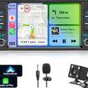 Car Stereo for Jeep Wrangler JK 2007-2018 Chrysler Dodge Ram 1500 with Wireless CarPlay & Android Auto, 7 Inch Touch Screen GPS Navigation System with WiFi FM Bluetooth SWC (Black)