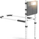Agrish Bed Rails for Elderly Adults Safety - with Motion Light & Storage Pouch, Bedside Assist Bar with Support Legs for Seniors & Surgery Patients - Medical Bed Rail