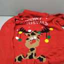 Pink Queen Women's Turtleneck Ugly Christmas Santa Snowflake Reindeer Knit Pullover Sweater Dress Red XL