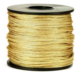 BEL AVENIR Nylon Satin Cord, 2mm 50 Yards Braided Lift Shade Cord for Necklace Bracelet String Cord, Blind Shade, Trim and Shoelaces (Gold)