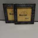 Bcaur 4x4 inch Love Home Wood Picture Frames with HD Glass，Stand for Tabletop Display，Set for 2,E23028