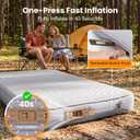 ABORON Self Inflating Sleeping Pad, 4" Thick Camping Mat with Built-in Pump, Single