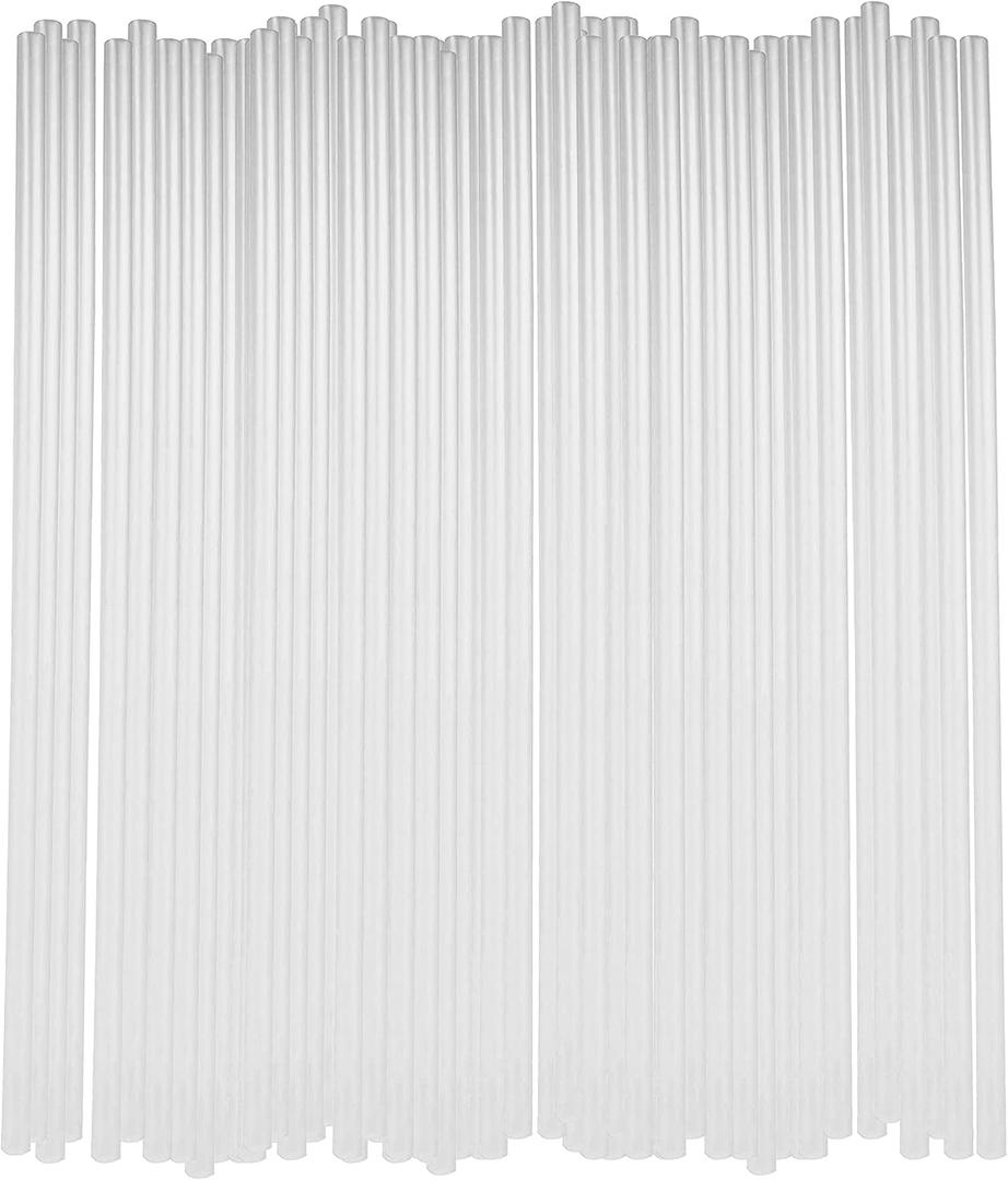 Green Direct Clear Plastic Drinking Straws - 10.2 Inch Extra Long & Thick - Straws Individually Wrapped - BPA-Free for Water Bottles, Jumbo Cups & Large Drinks - Bulk Pack of 300