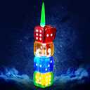 Colorful Dice Torch Butane Lighter,Refillable Cool,Lighter Adjustable Jet Flame Windproof,BBQ, Candles,Barbecue (No Methane Gas)