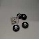 OwnMy 50mm x 18mm Set of 4 Luggage Suitcase Replacement Wheels, Rubber Swivel Caster Wheels Bearings Repair Kits (Black)