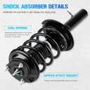 Front Quick Struts w/Coil Spring & Sway Bar Links for 2006-2011 Ford Focus ONLY 2L Engines (Exc. SPORT, ST, ZX4 ST), 2007 2008 2009 2010 Strut Shock Absorber Assembly Replace 172257 172258 K80066
