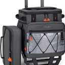 TOURIT Collapsible Cooler with Wheels, Insulated Rolling Cooler with All-Terrain Cart, Waterproof Soft Sided Cooler Bag for Beach, Picnic, Camping, Shopping, Travel