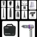 Vacuum/Air Duster 80,000RPM Super Power Mini Car Vacuum Cleaner 4-in-1 air Blower Gun Air Duster & Air Blower & Pump Hand Electric air Duster Handheld dust Blower Blower Cordless (Purple)