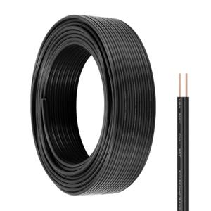 18 Gauge 2 Conductor Electrical Wire SPT-1 50Ft 18/2 Low Voltage Wire 18 AWG Flexible Wire Extension Cord Stranded Tinned Copper Wire for Lamp Lighting LED Strips Black