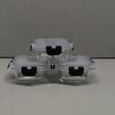 Nafhone Bariatric Meal Prep Containers, 8 oz Bariatric Portion Control Food Storage Containers with Two 4 oz Compartments (3 Pack), Reusable Glass Snack Containers with BPA Free Airtight Lids (Clear)