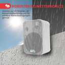 Dual Waterproof Outdoor Speaker System - 6.5 Inch Pair of Weatherproof Wall / Ceiling Mounted Speakers w/ Heavy Duty Grill, Universal Mount - For Use in the Pool, Patio, Indoor - Pyle PDWR50W (White)