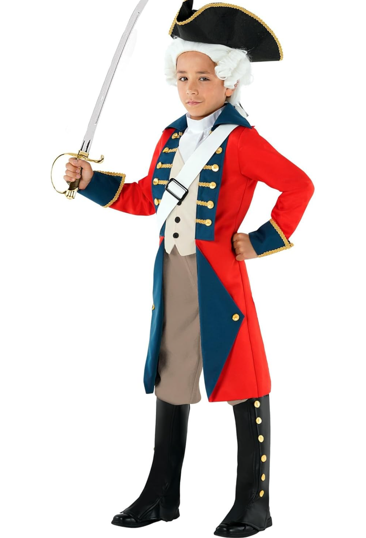 Morph - Revolutionary War Costume Kids - Colonial Costume Boys - British Red Coat Costume - Napoleon Costume Kids L