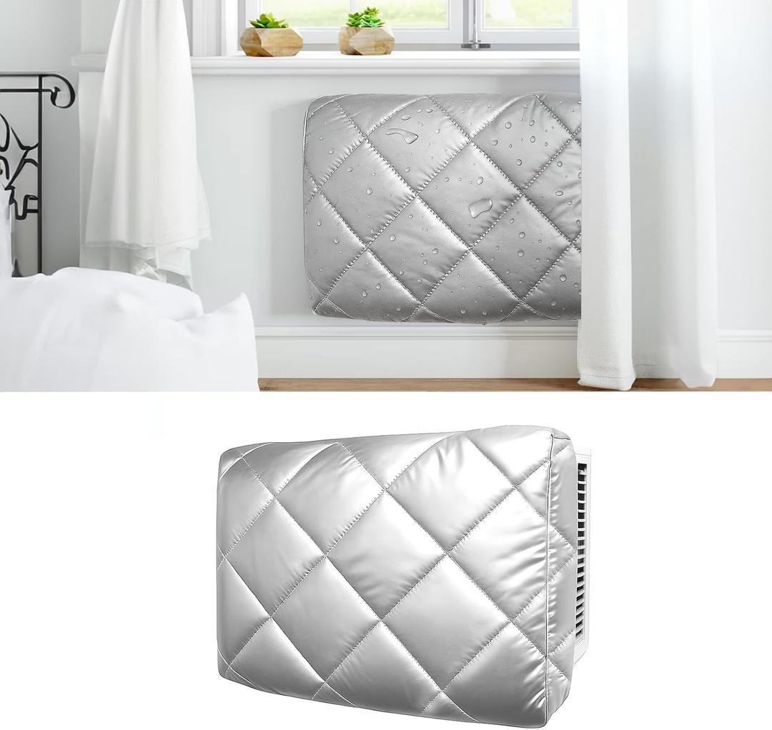 Indoor Air Conditioner Cover - Window Wall AC Inside Unit Cover with Drawstring and Double Insulation for Inside(L-23.2"*14.5"*3")