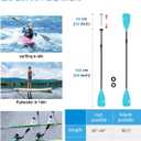 OCEANBROAD SUP Paddle - Adjustable Stand-Up Paddle for Paddleboard Kayak, Adjustable Aluminum Alloy Shaft with Reinforced Nylon Blades