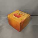 3 Wick 14oz Pumpkin Scented Orange Candle in Glass Jar with Lid, Large Fall Colored Aromatherapy Gift Candle for Harvest Halloween Home Table Decoration - 60-70 Hours Burning Time