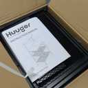 Huuger 4-Tier Bakers Rack with Reversible Power Outlet, 23.6 Inch Microwave Stand, Kitchen Coffee Bar, with Top Shelf, 6 S Hooks, Black