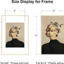 8x12 Picture Frame Set of 4, Matted Brass Simple Modern Brushed Thin Aluminum Metal Photo Frame Fits 6x8 with Mat or 8 x 12 without Mat Vertical and Horizontal for Tabletop and Wall Mounting