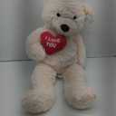 MaoGoLan Big Teddy Bear Stuffed Animal, Soft and Cuddly Giant White Teddy Bear Plush with I Love You Red Heart,Valentines Gift for Kids,Girlfriend,Boyfriend,Lover,36 inches