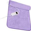 Heating Pad for Neck and Shoulders and Back, Electric Heating Pad for Period Cramps with 6 Heating & 4 Timer Setting, Easy Machine Washable, Best Gifts for Parents (17'' x 33'') (Light Purple)