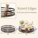 2 Pack 10" 12" Lazy Susan Turntable Organizer for Table Top