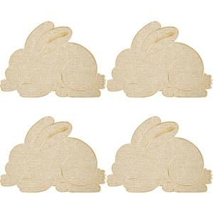 Easter Placemats Set of 4 Bunny Placemats Easter Table Decorations Burlap Spring Placemats Farmhouse Holiday Table Mats for Party Kitchen Dining Decoration