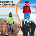 2 x West Biking Kids Winter Gloves Touchscreen Cycling Gloves Windproof Thermal Non-Slip Sports Kids Gloves Cold Weather Mittens of Age 2-12 for Cycling Bike Riding Hiking Outdoor Boys Girls (XX-Large)