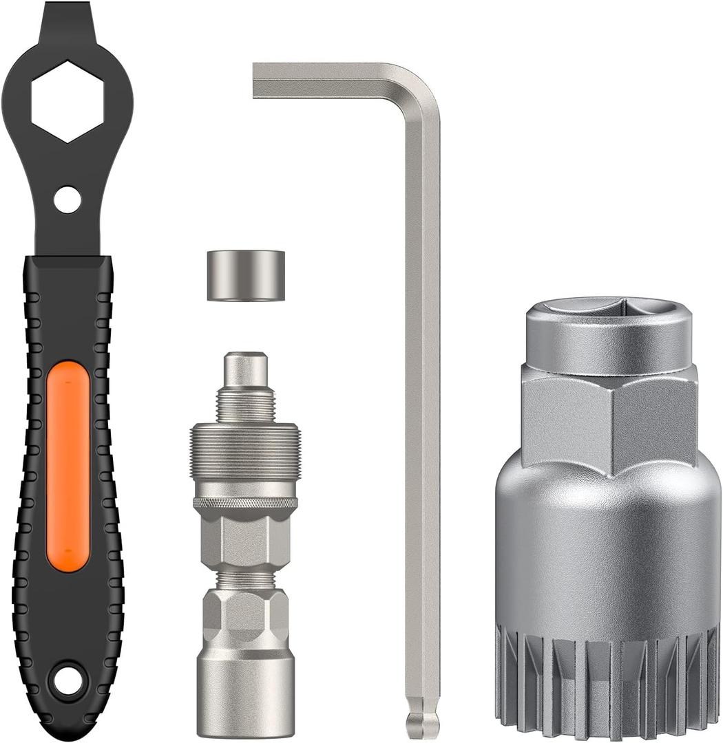 Pawfly Upgraded Bicycle Crank Puller Set, Bike Repair Kit for Square Taper Shimano & ISIS Splined Crank Arm