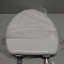 MAYFAIR 1844BNA 000 Toilet Seat with Brushed Nickel Hinges will Never Come Loose, ELONGATE, White - Brushed Nickel