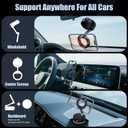 Magnetic Phone Holder for Car Super Magnet, 360Adjustable Portable Foldable Phone Mount for Dashboard/Gym/Mirror/Shower, Compatible with iPhone 16 Pro Max/15/14/13/12 & Android Magsafe Case (Black)