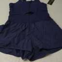 Wenlia Women Workout Romper Onesie with Padded Bras Sleeveless One Piece Outfits Shorts Atheletic Running Jumpsuit Clothes (Medium, Navy Blue)