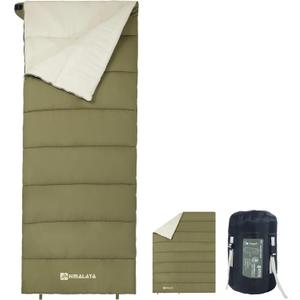 Camping Sleeping Bags for Adults, 20F/30F/40F, Peached Fabric, Waterproof, Washable, Connectable, as a Blanket, Lightweight 3 Season Cold Weather Autumn Winter Backpacking Hiking