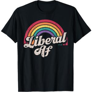 Liberal AF Funny Political Democrat Democratic Party Woke T-Shirt XS Size