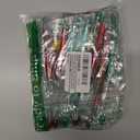 NEWEST 12 Pieces Christmas Beadable Pens Kit Cute Snowman Bead Pens with 48 Beads & 3 Ribbons DIY Pen Making Kit Black Ink Beaded Ballpoint Pens Bulk for Christmas Gifts School Office Supplies