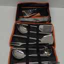 Camping Cooking Utensils Set Grilling Cookware Camp Kitchen Rotating Marshmallow Roasting Sticks BBQ Forks, Portable RV Camping Essentials Camper Must Haves for Cookouts Open Fire Pit