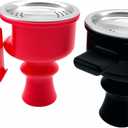 Design Drawer Styles Hookah Silicone Bowls Set with Stainless Steel Charcoal Holder 2pcs per box Black and Red Shisha Hookah Accessories