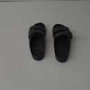 ( No Brend ) Comfort Slides Double Buckle Adjustable Plastics Flat Sandals 10