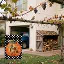 Garden Flag It's Fall Ya'll 1218 Inch Double Sided Burlap Polka Dot Pumpkin Flag Outside Vertical Holiday Yard Decorations (BLACK)