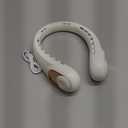 Neck Fan, Personal Fan with LED Display, USB-C Rechargeable, 4000mAh-Battery, 3-Speed Adjustment & Whisper-Quiet Operation, Perfect for Home, Travel, Sports (White)