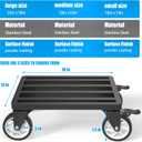 Heavy Duty Furniture Dolly - Capacity 2000 pounds, 18 inch x 14 inch Platform, Equipped with 5-inch Swivel casters and tie Devices, Suitable for Moving, Garage, Warehouse Handling