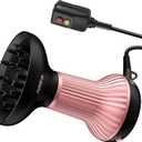 Diffuser Hair Dryer for Curly Hair with Ceramic Technology, Lightweight Elegance, 2-in-1, Gifts for Her, Reduces Frizz, Enhances Curls, Volumizes, Portable Hair Dryer, ALCI Safety Plug