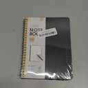 Taja Lined Spiral Journal Notebook for Women & Men, 140 Pages, College Ruled Hardcover Notebook for Work & Note Taking, Journals for Writing, A5(5.7" x 7.9") - Black