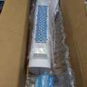 Bladeless Tower Fan, 90 Degree Oscillating Quiet USB Tower Fan with Light, Mini Desktop Fan, Student Office Home Standing Fan. Black (White