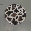 BLUE PANDA 48 Pack Cow Print Paper Plates (9 Inch) for Barnyard Birthday, Farm Animal Party - Cow Baby Shower Supplies (Brown Foil Print)